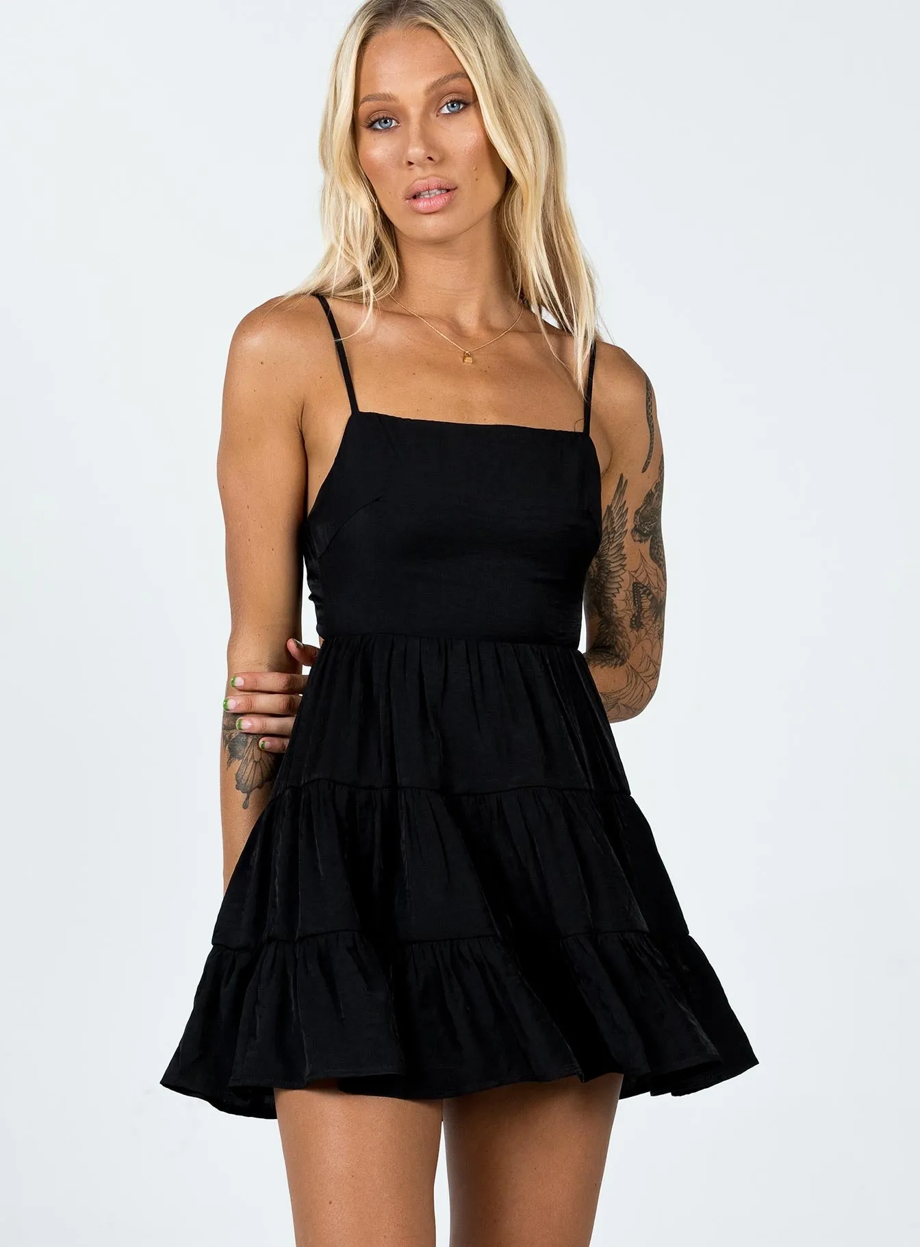 Summer Break Mini Dress Black Lounge Comfort