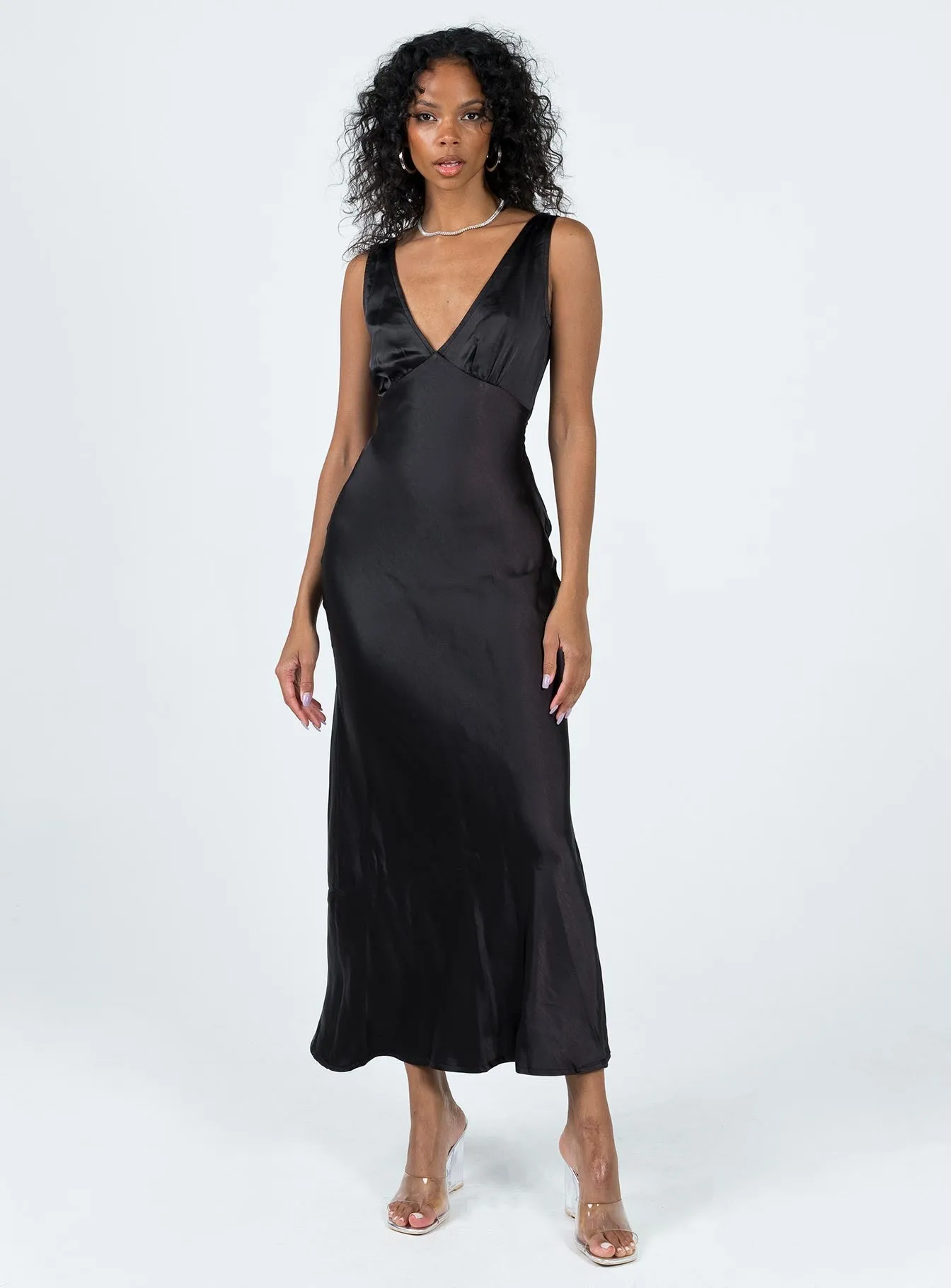 Nellie Maxi Dress Black Neutral-Shade Daywear Fit