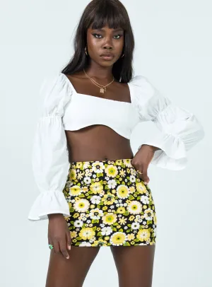 Motel Ima Skirt Retro Floral Print Mix No Ride Up