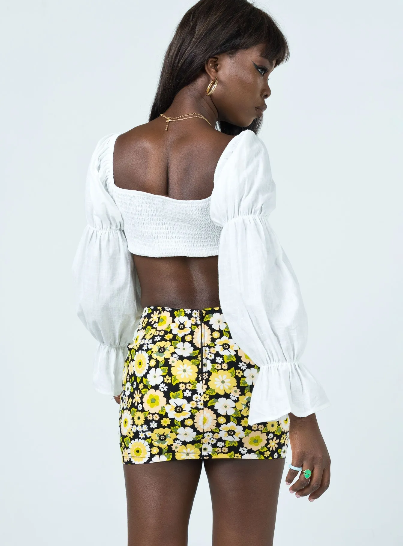 Motel Ima Skirt Retro Floral Clean Mood Easy Outfit