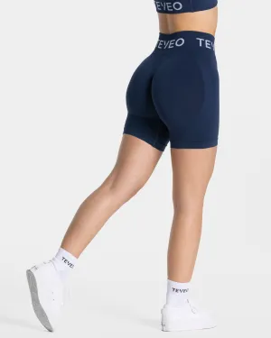 Soft Fabric Signature Scrunch Shorts "Dunkelblau"