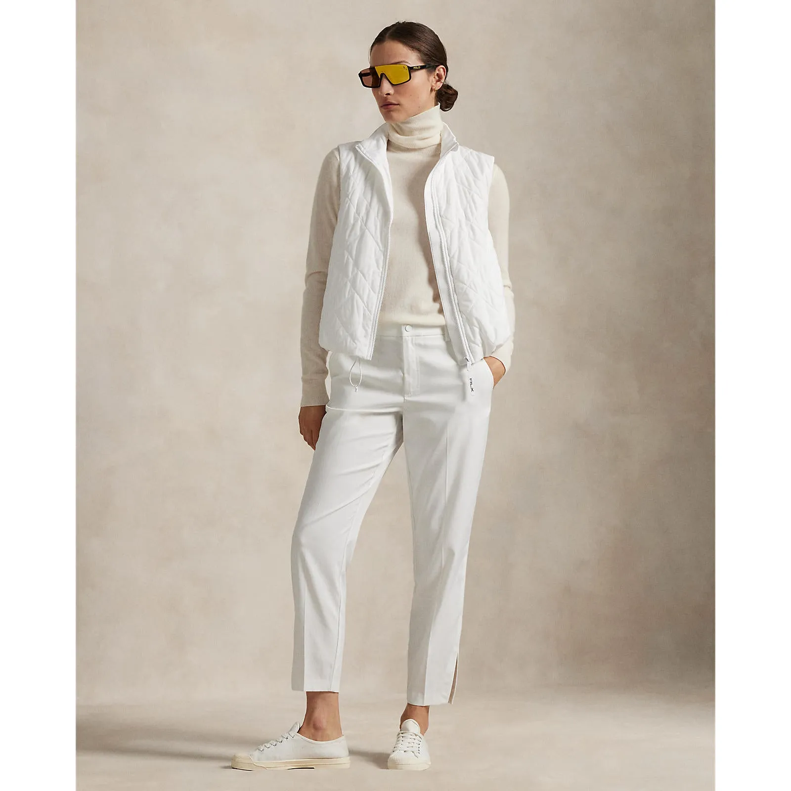 RLX Ralph Lauren Women's Stretch Twill 5 Pocket Golf Pants - Ceramic White Utility Style