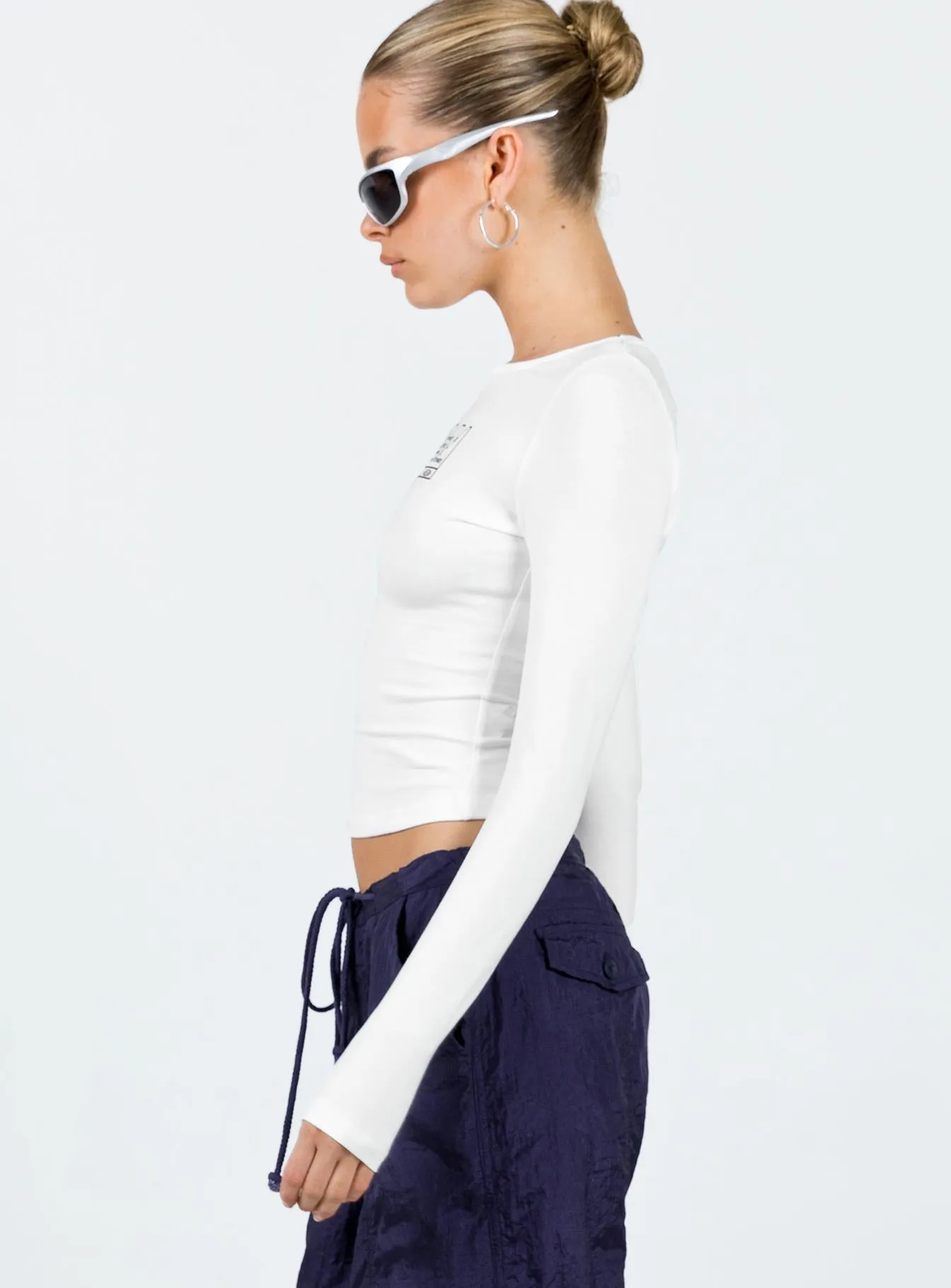 Horror Night Long Sleeve Top White Casual Flex Wear