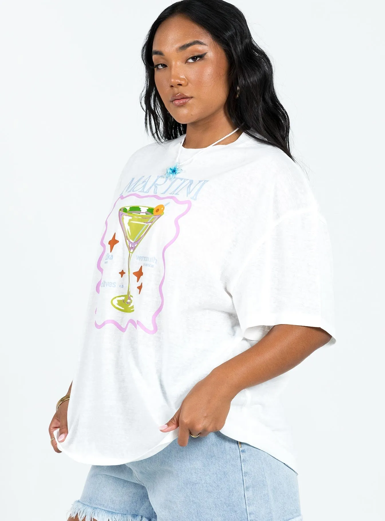 ReinforcedHems Martini Oversized Tee White