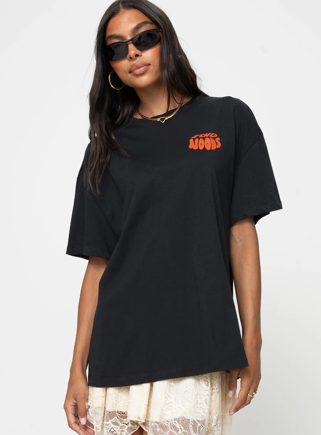 Sporty Fashion Noods Oversized Tee Black