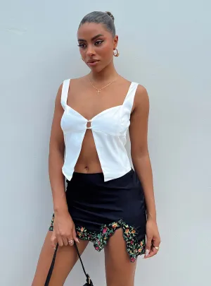 Street Style Floreto Mini Skirt Black