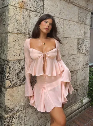 Godet Mini Skirt Pink Refined Mood