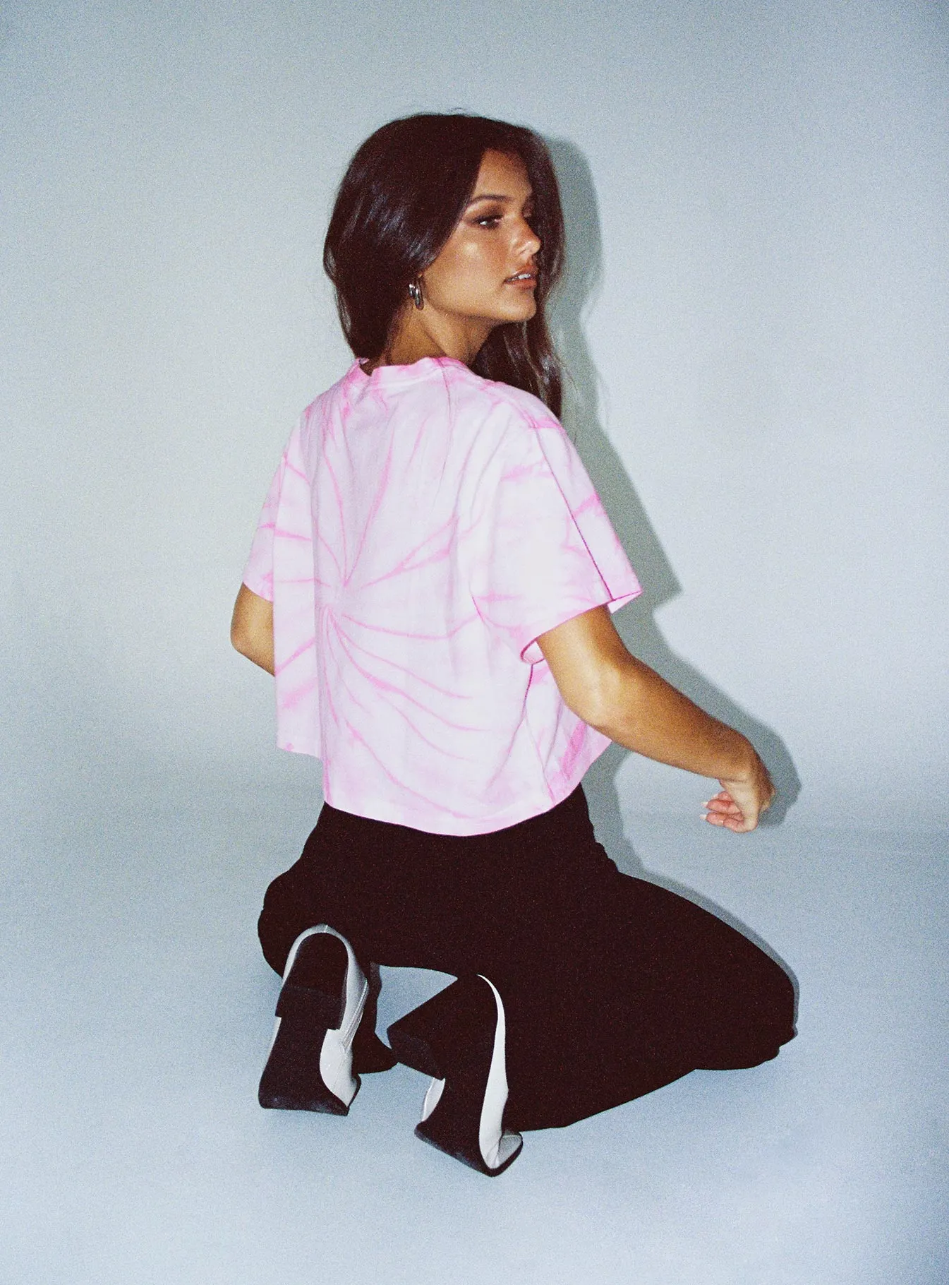 Looney Tunes Pepe Chocolate Tie Dye Tee Pink Comfortable Style Cozy Style