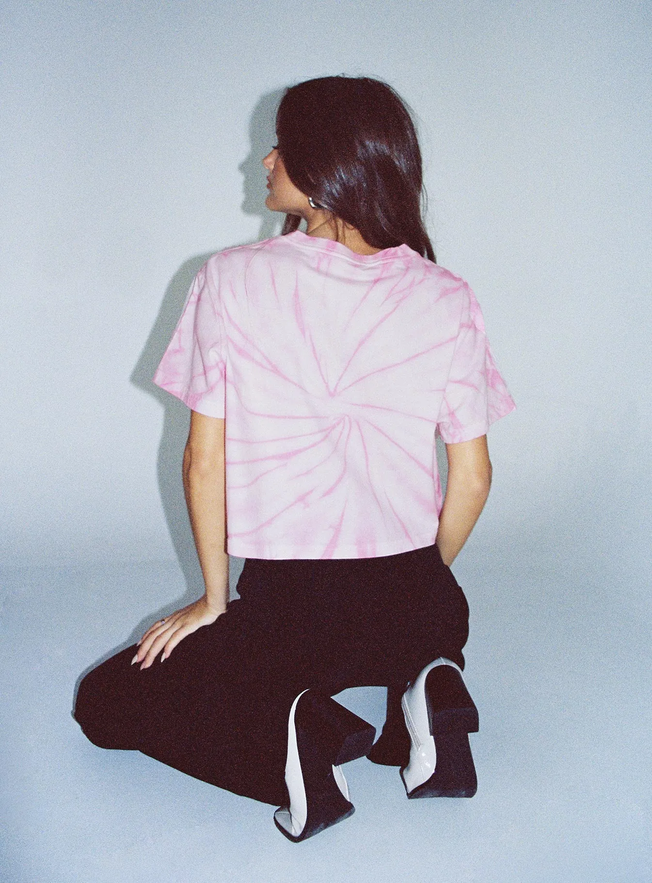 Looney Tunes Pepe Chocolate Tie Dye Tee Pink Quick Dry Wear