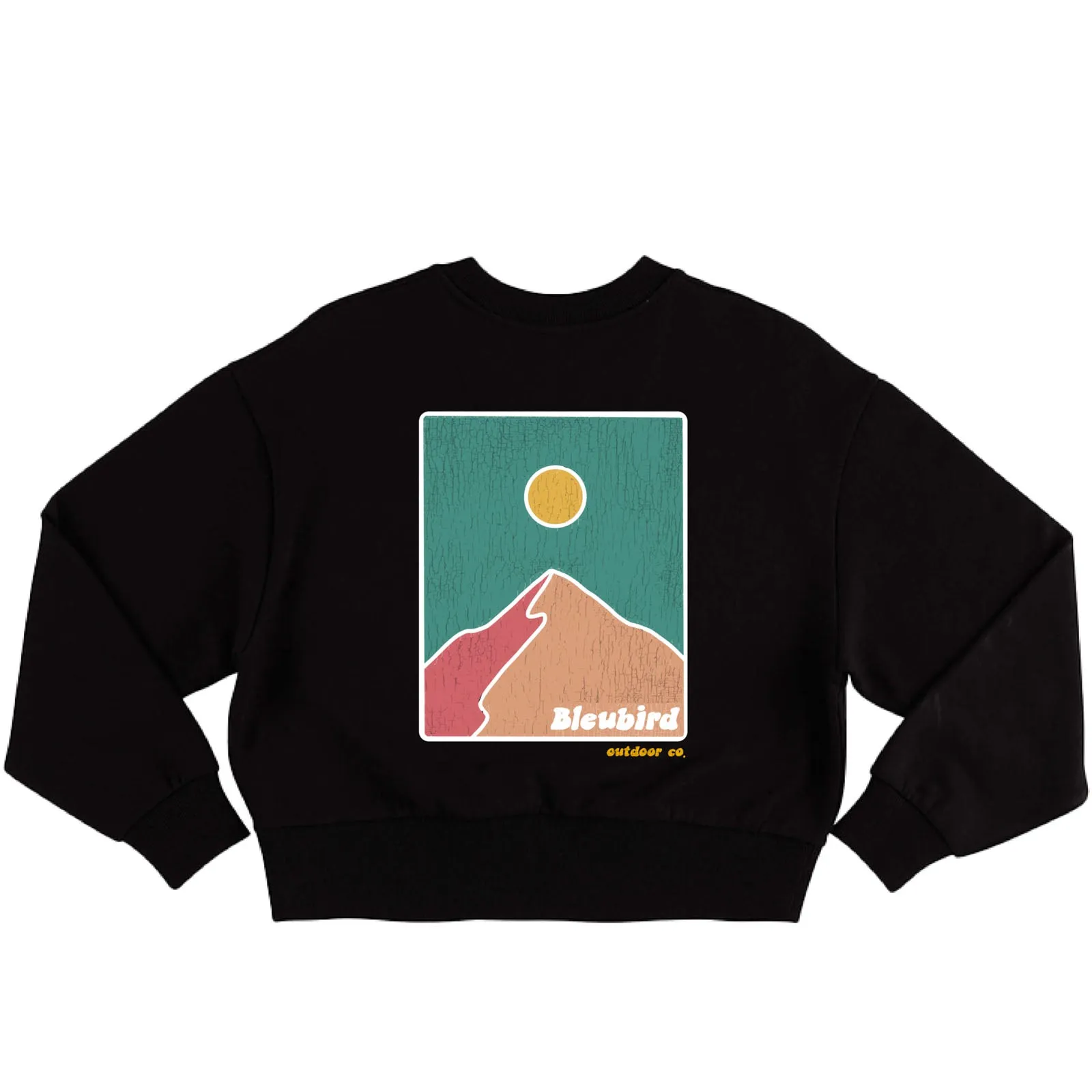 Bleubird Womens Picos Cropped Crew Neck Sweatshirt Travel Bold Comfort Wear