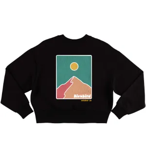 Bleubird Womens Picos Cropped Crew Neck Sweatshirt Hiking Suitable