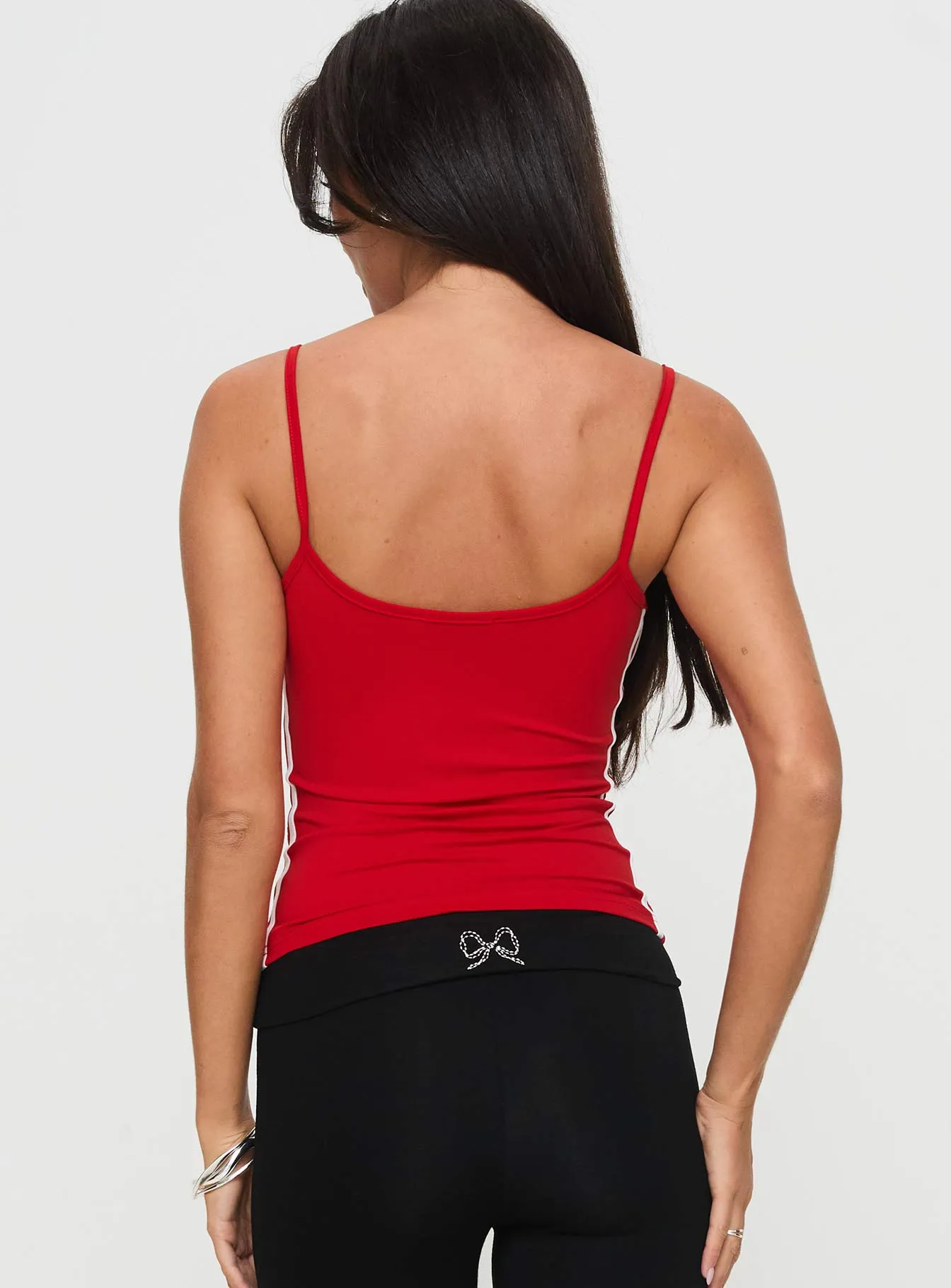 89 Trackstar Top Red Buttery Soft Fabric