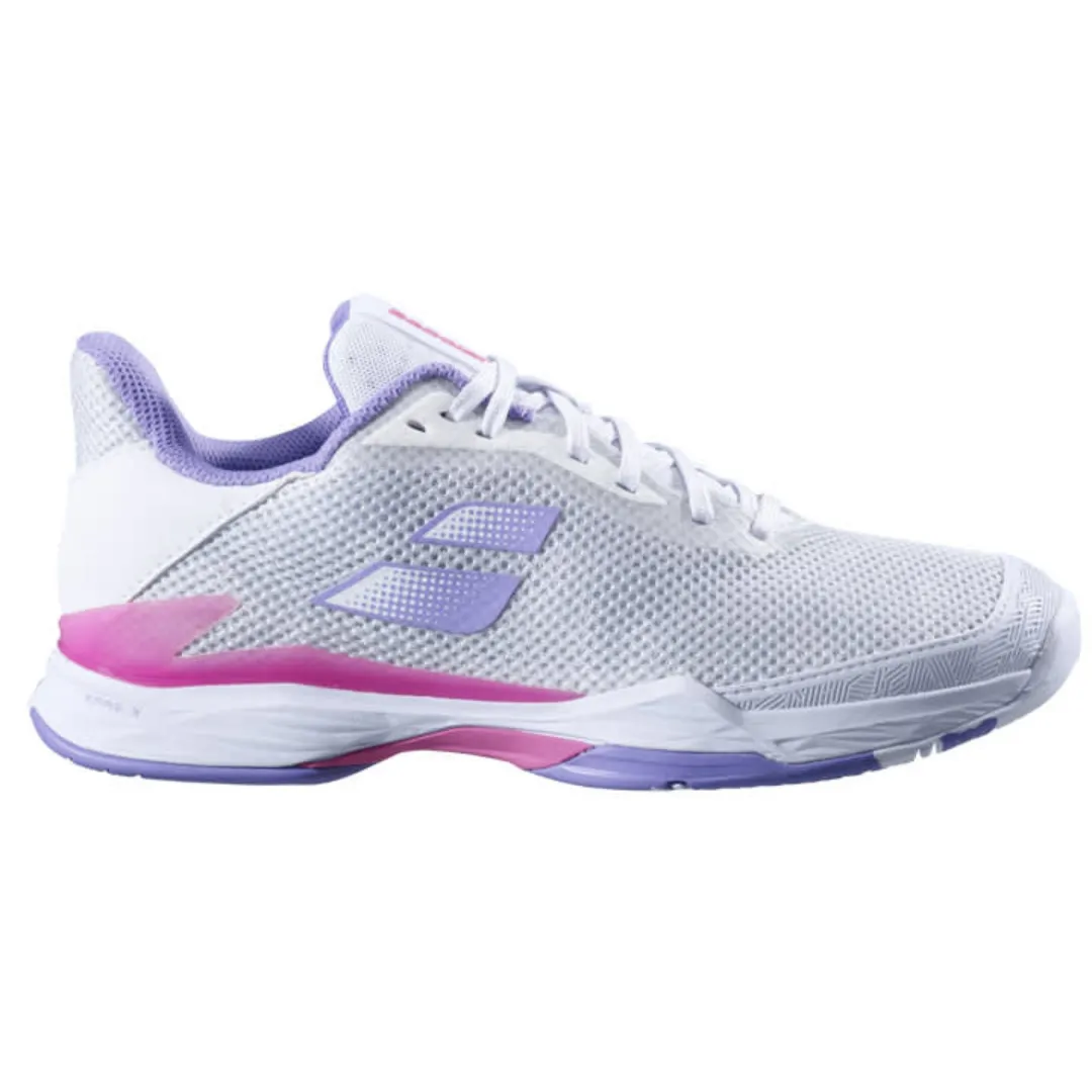 Modern Design Dynamic Fit Collar Babolat Jet Tere All Court Women Tennis Shoes - White/Lavender