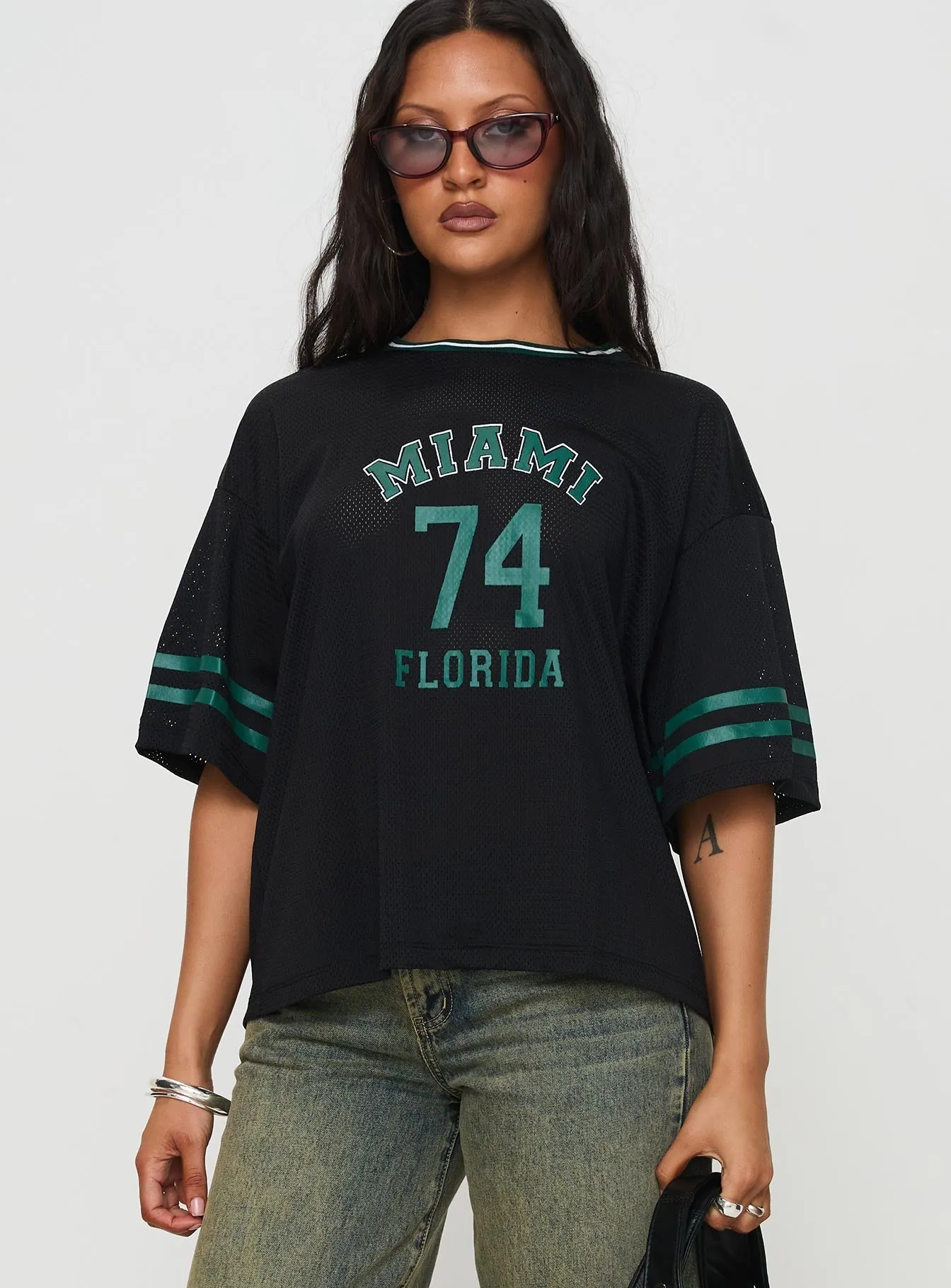 Moisture Wicking Technology Miami 74 Top Black