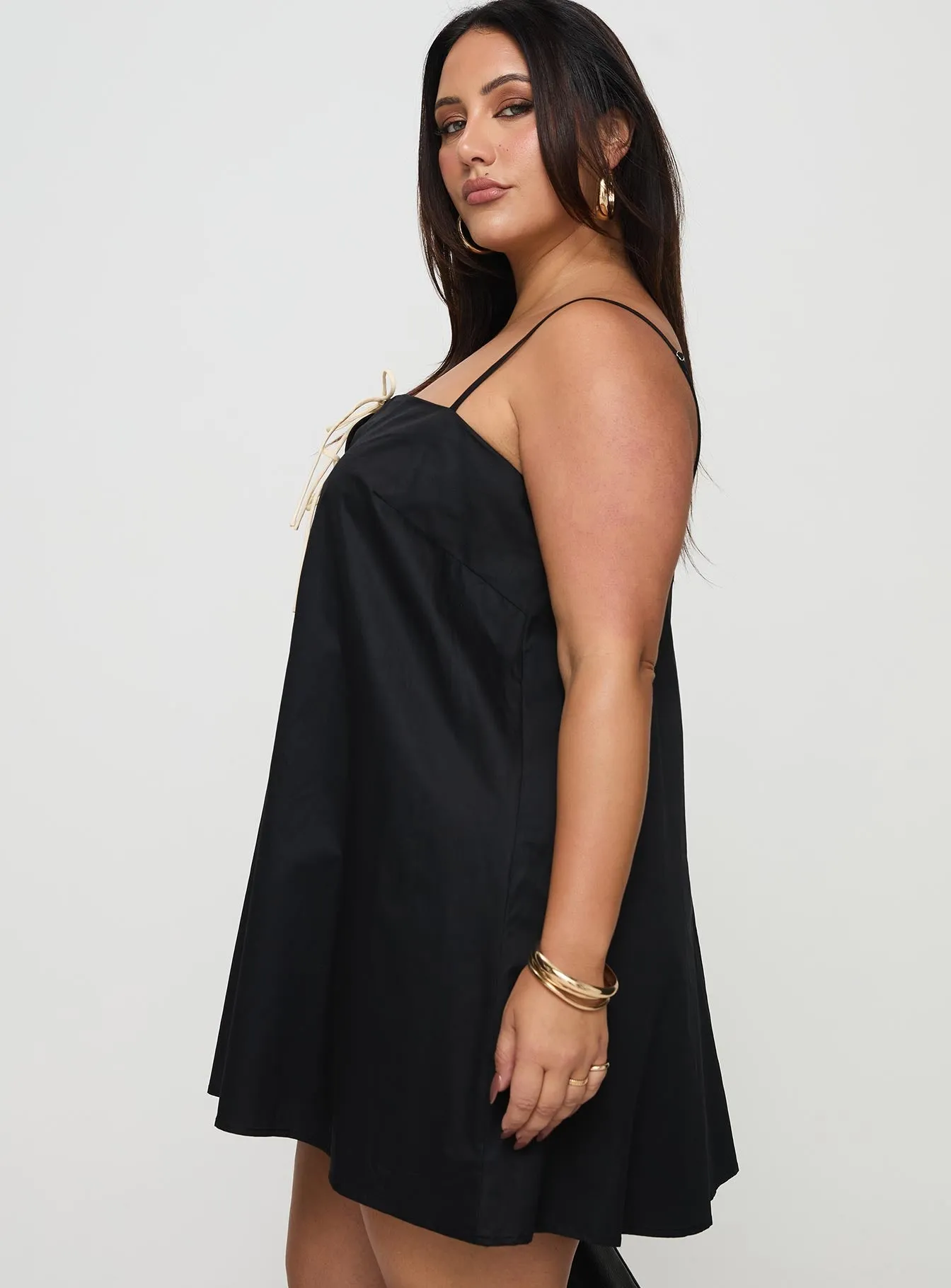 Trend Detail Belong Together Mini Dress Black Curve
