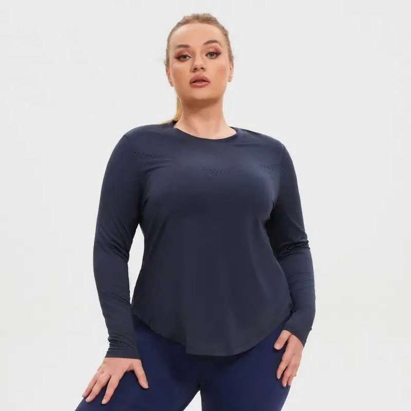 Long Sleeve Crew Neck Workout T-Shirt ReinforcedStitching