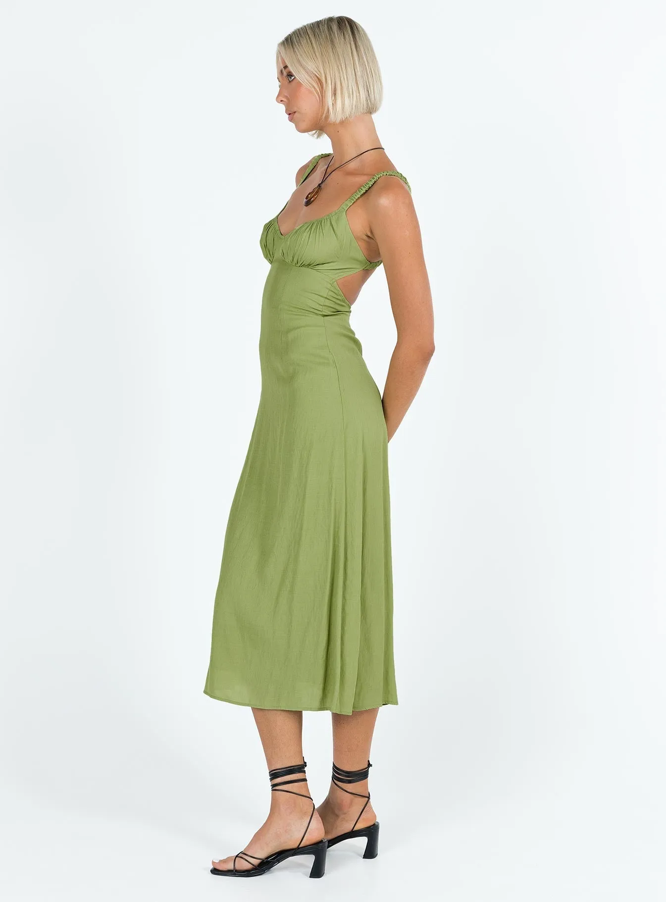Georgia Midi Dress Green Urban Minimalism