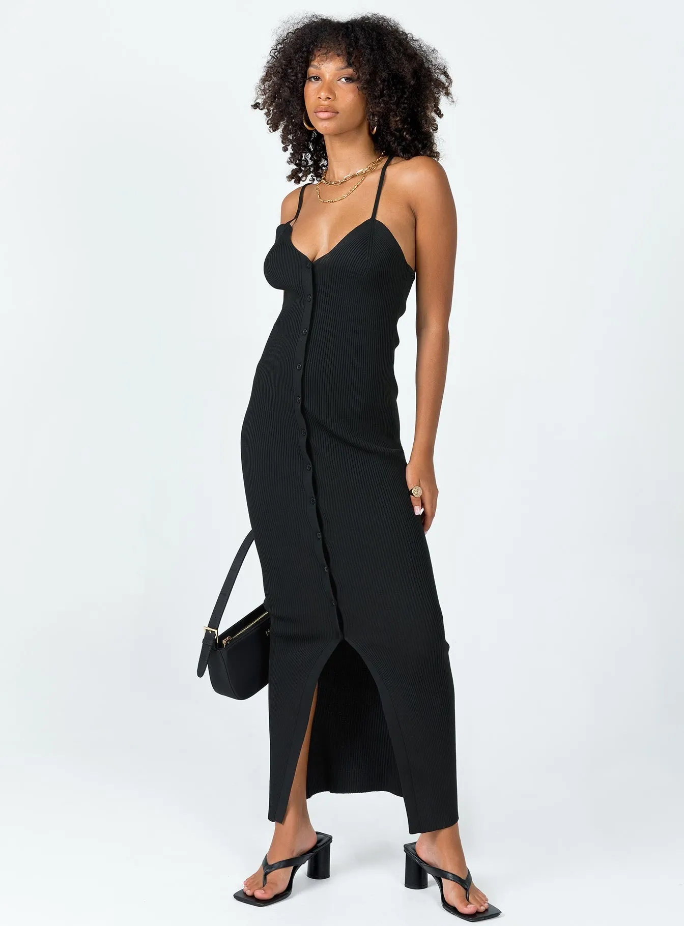 Dreamy Touch Casa Midi Dress Black