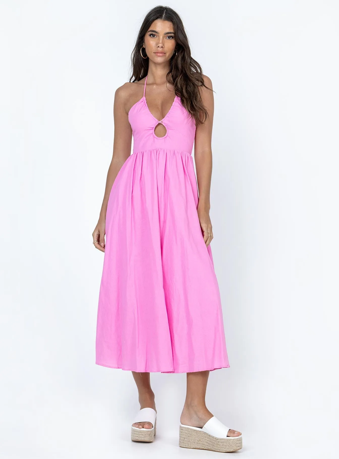 Nardin Maxi Dress Pink Quick Glam Sister Charm