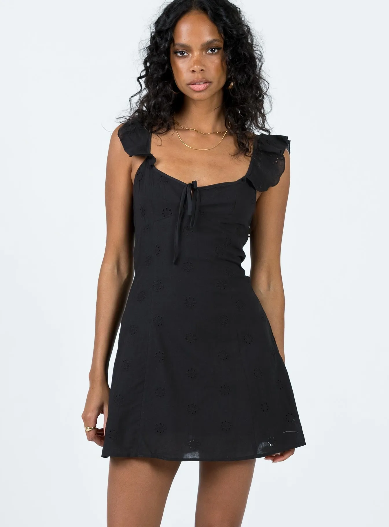 Besiana Mini Dress Black Bright Petal