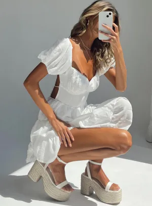Trendy wrap gown Danny Mini Dress White