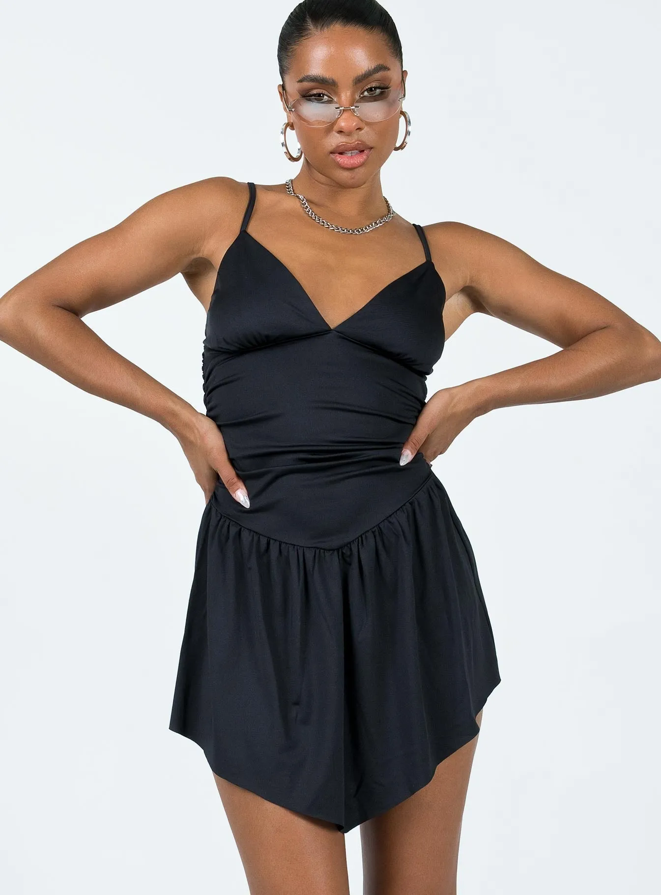 Fresh Color Welsh Mini Dress Black