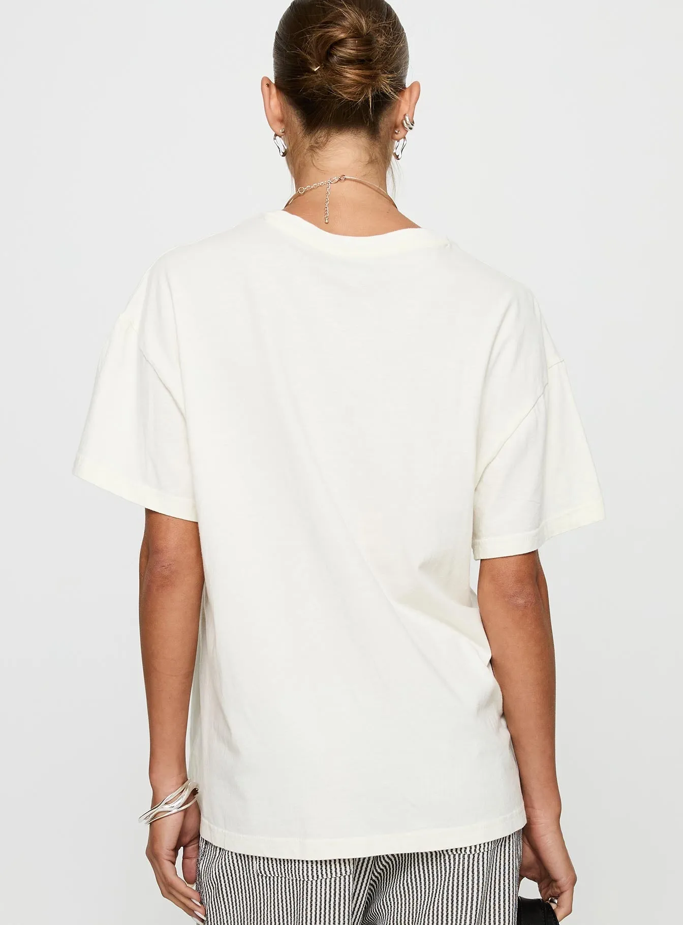 Country Festival Oversized Tee White EcoConscious Processing