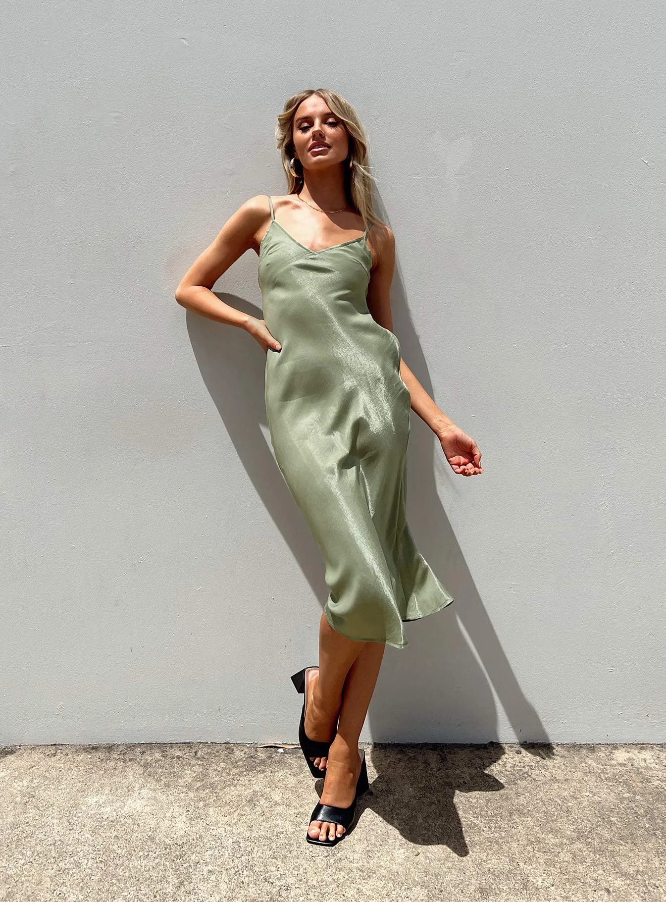 Varese Midi Dress Green Summer Soft