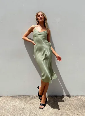 Varese Midi Dress Green Summer Soft