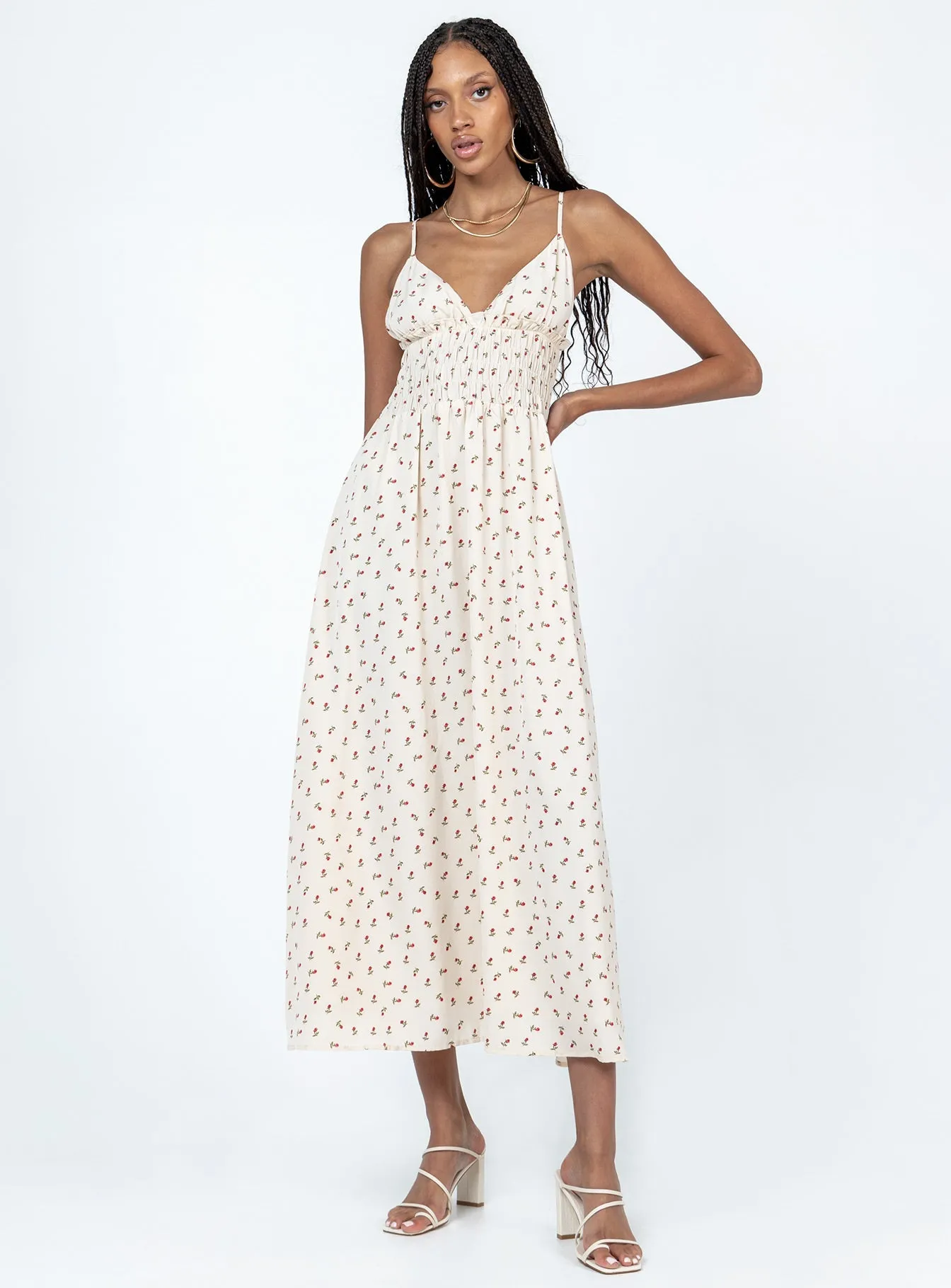 Modern Soft Roza Maxi Dress Beige