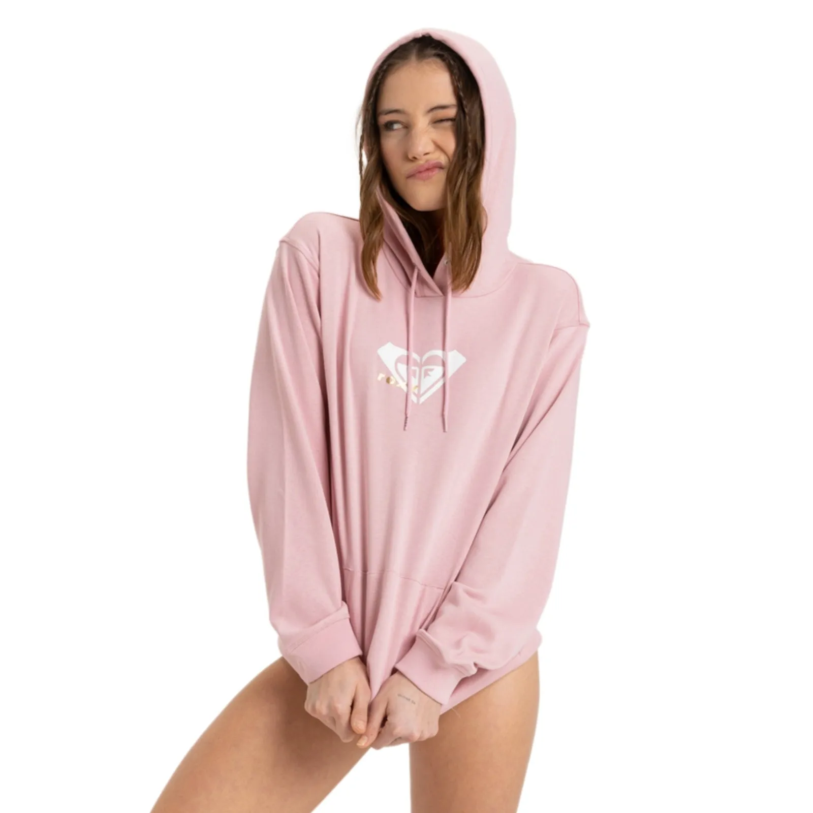 Roxy Womens Surf Soaked Hoodie Ribbed Hem Cozy Hoodie