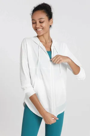 Sun Protection Full-Zip Hooded Jacket Desert Heat Boho Light