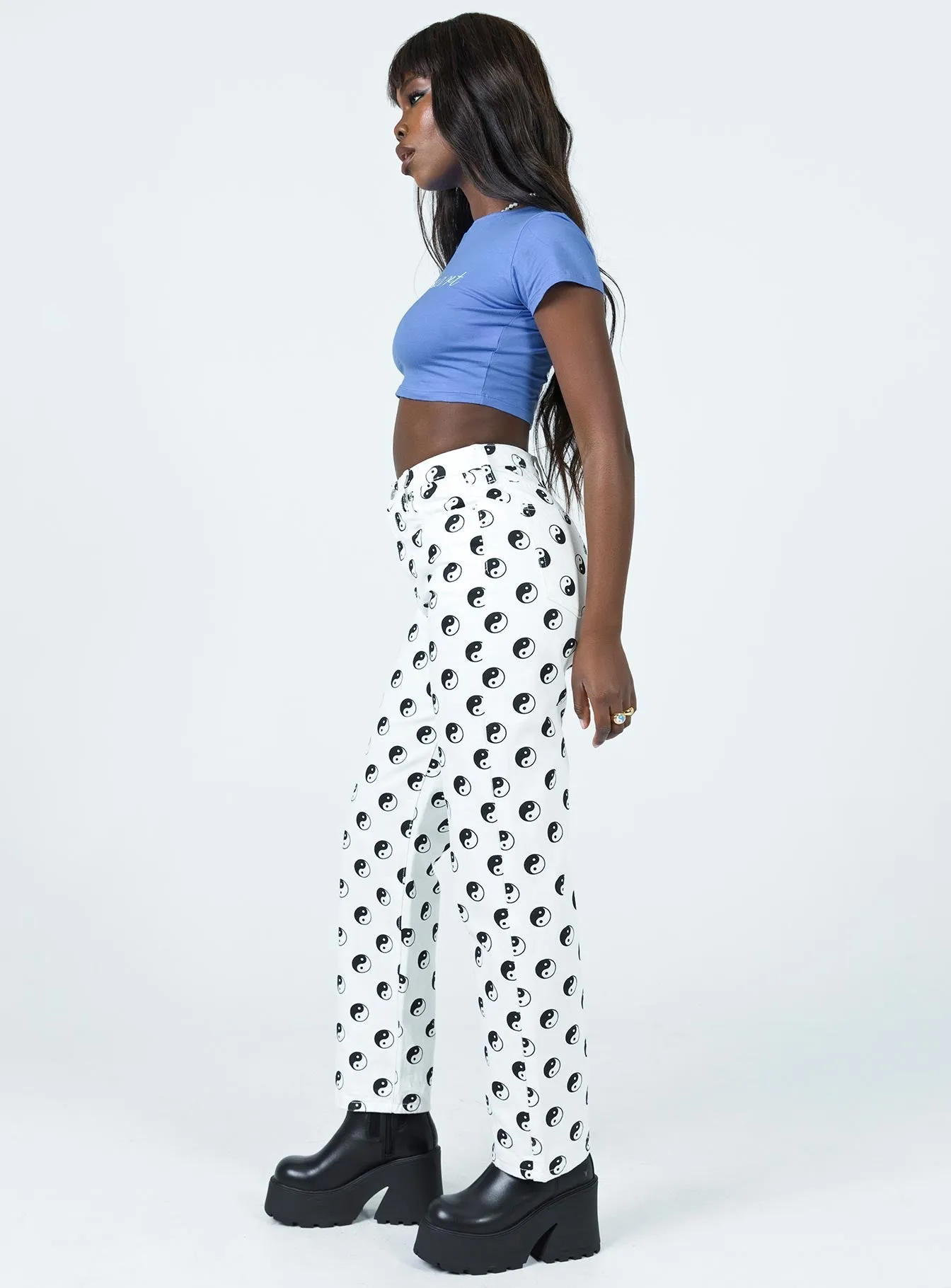 Yin Yang Printed Lounge Jean Boho Light