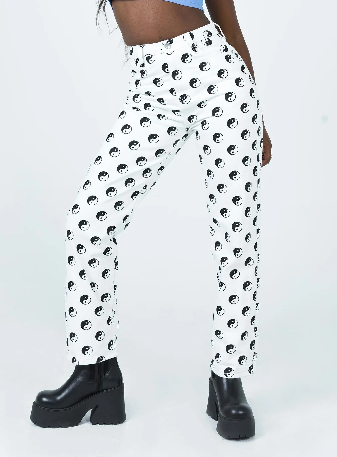 Yin Yang Printed Lounge Jean LayeredConstruction