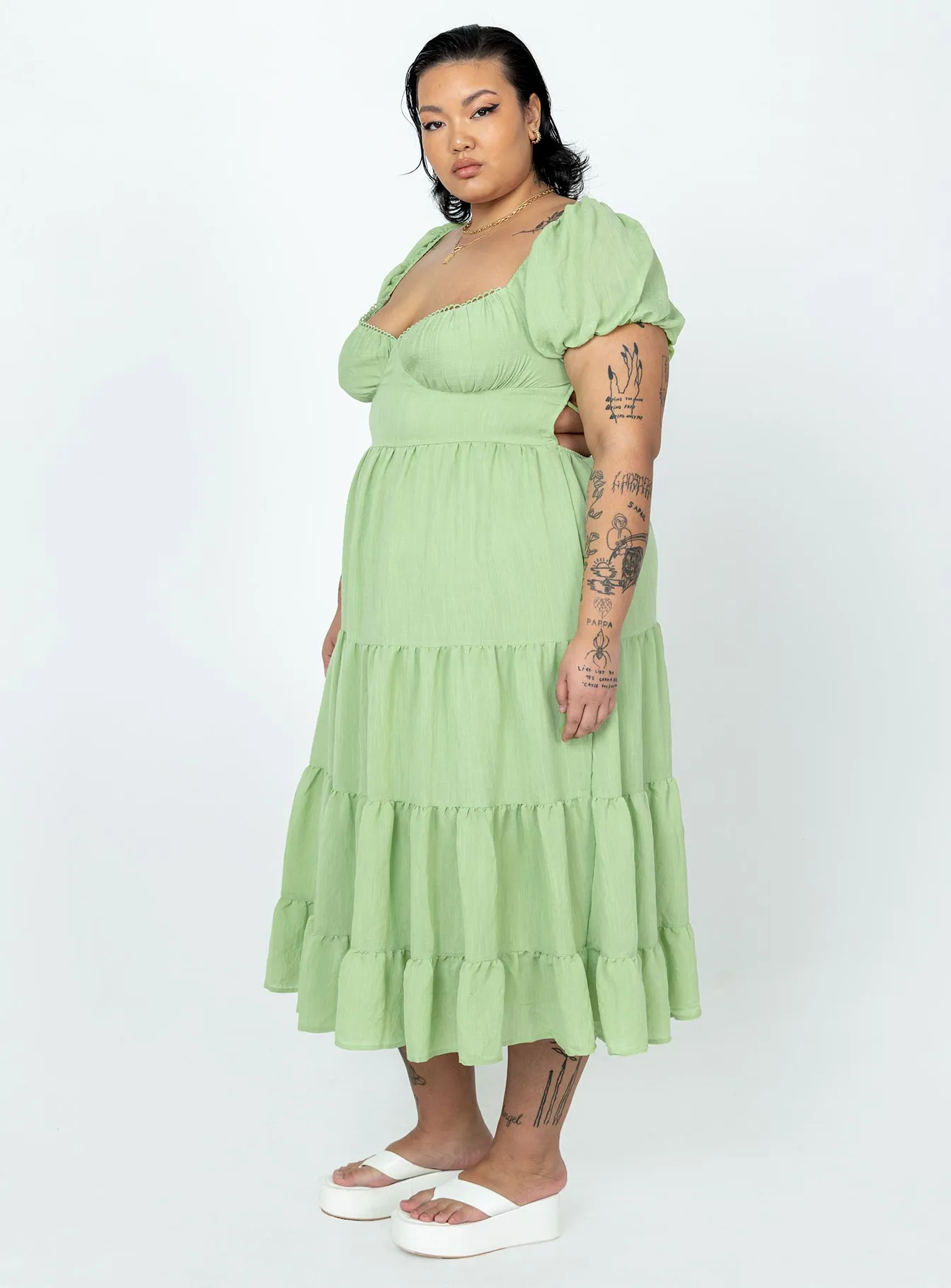 Danny Midi Dress Green Curve City Ready