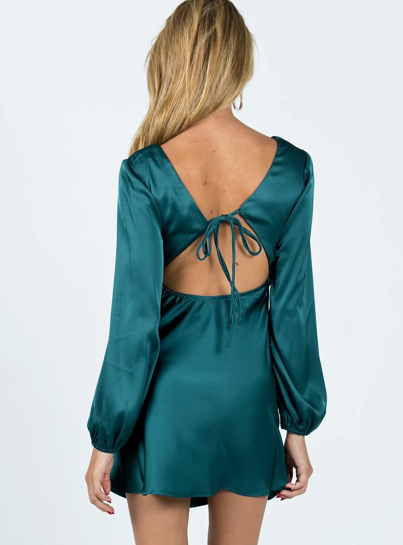 Quilted-Lining Must-have Kayce Long Sleeve Mini Dress Navy