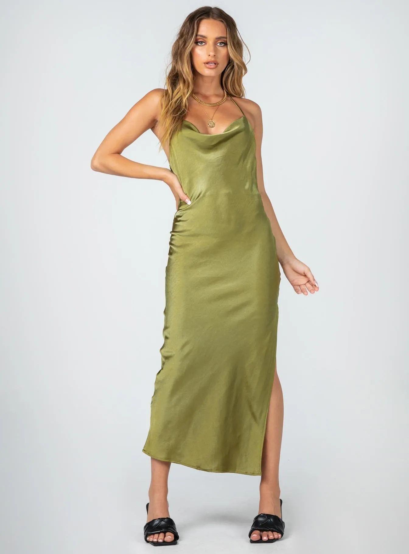 Sleek Flow All Look Alissa Midi Dress Green