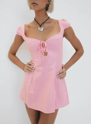 Alora Mini Dress Pink London Edge Dreamy Layers