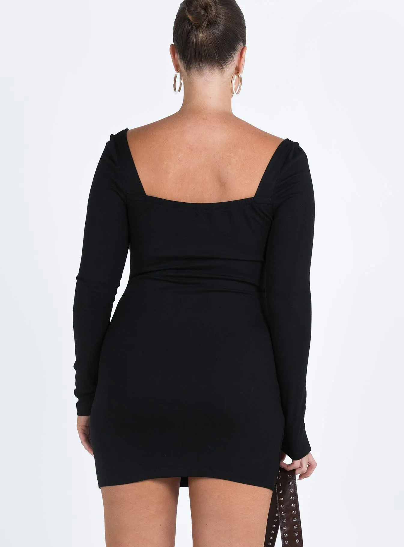 Body Fit Classic Move Browder Long Sleeve Mini Dress Black