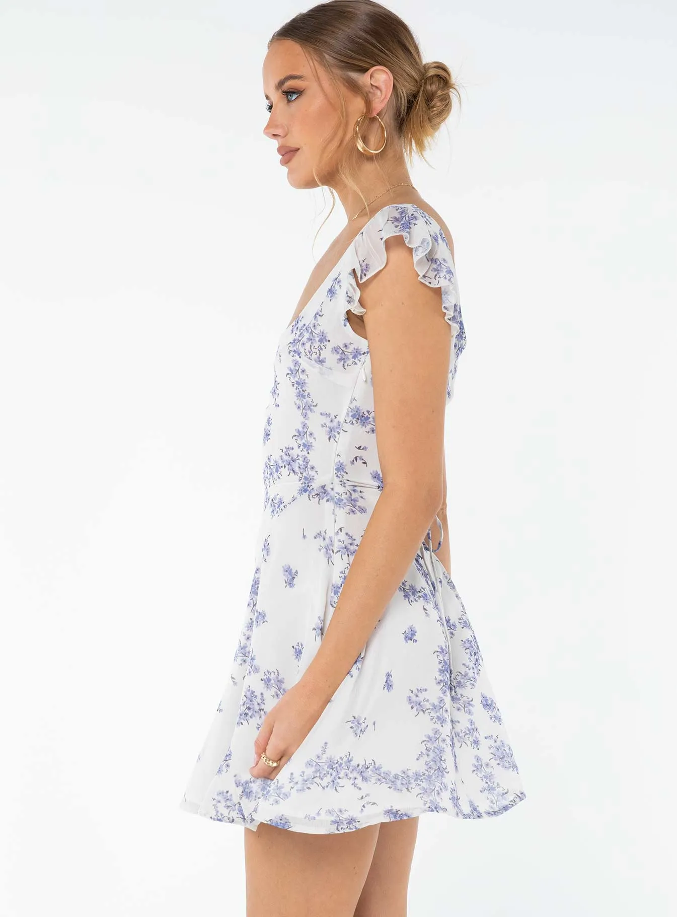 Refined Style Dream Away Mini Dress Blue Multi