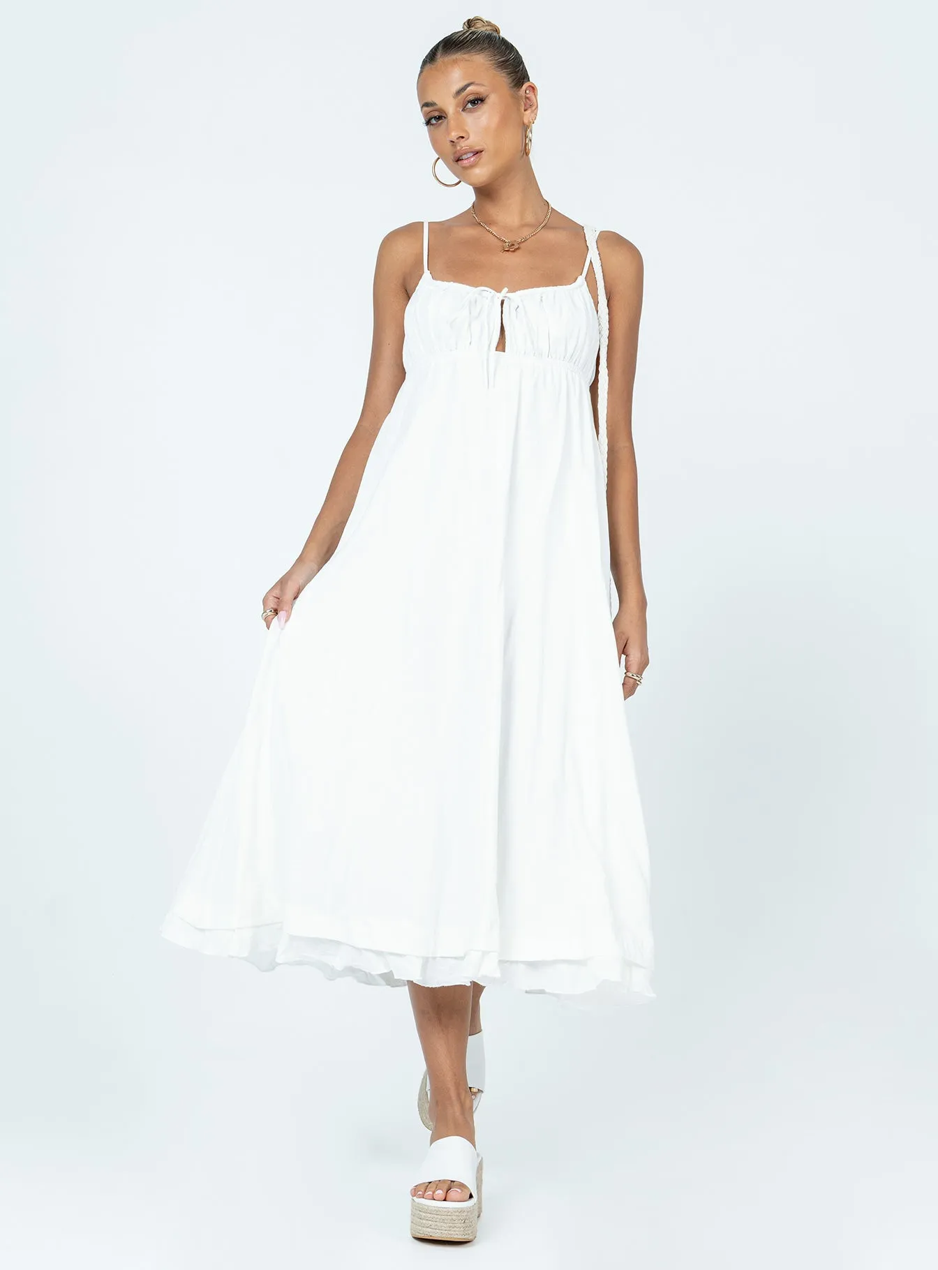 Skin Glow Holiday-Party Empress Of Love Maxi Dress White