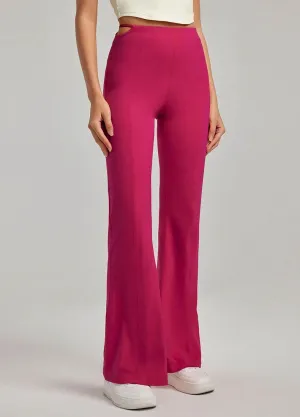 Simple Fashion High Waist Athletic Flare Pants Yoga Trousers