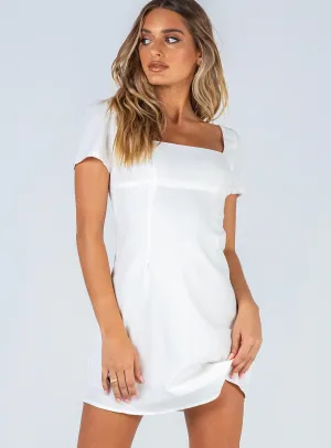 Visual Balance Tailored Layers Hastings Mini Dress White