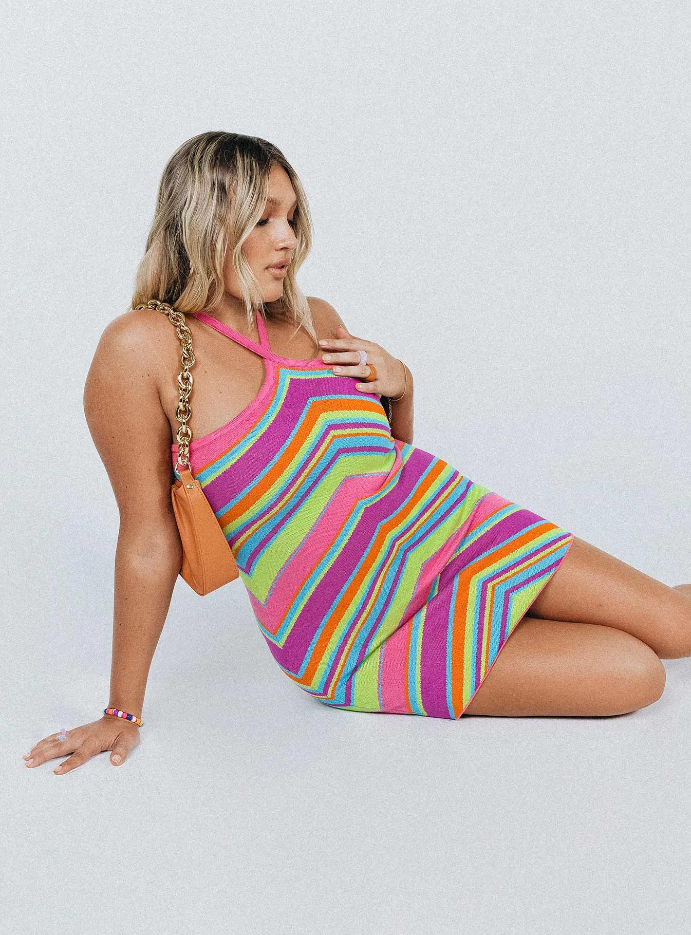 Daphne Mini Dress Stripe Snag-Resistant Soft-Lining