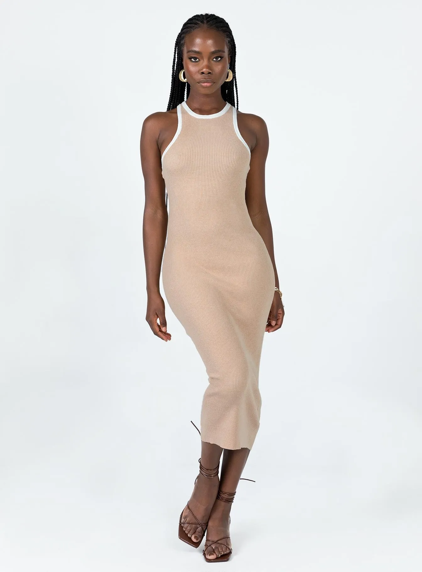 Raimond Midi Dress Beige Street Ready Easy Vibe
