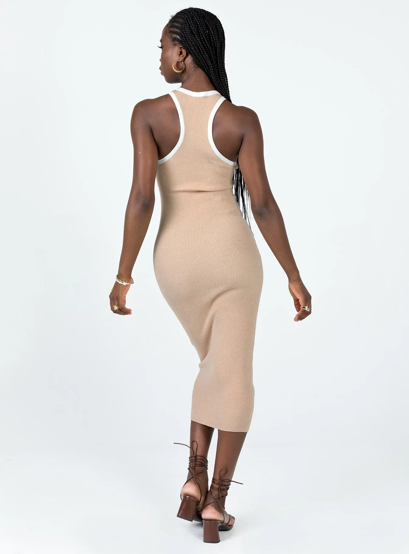 Raimond Midi Dress Beige Vibrant patterned dress