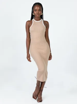 Raimond Midi Dress Beige Street Ready Easy Vibe