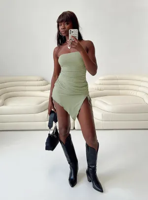 Calm Fit Caprani Mini Dress Sage