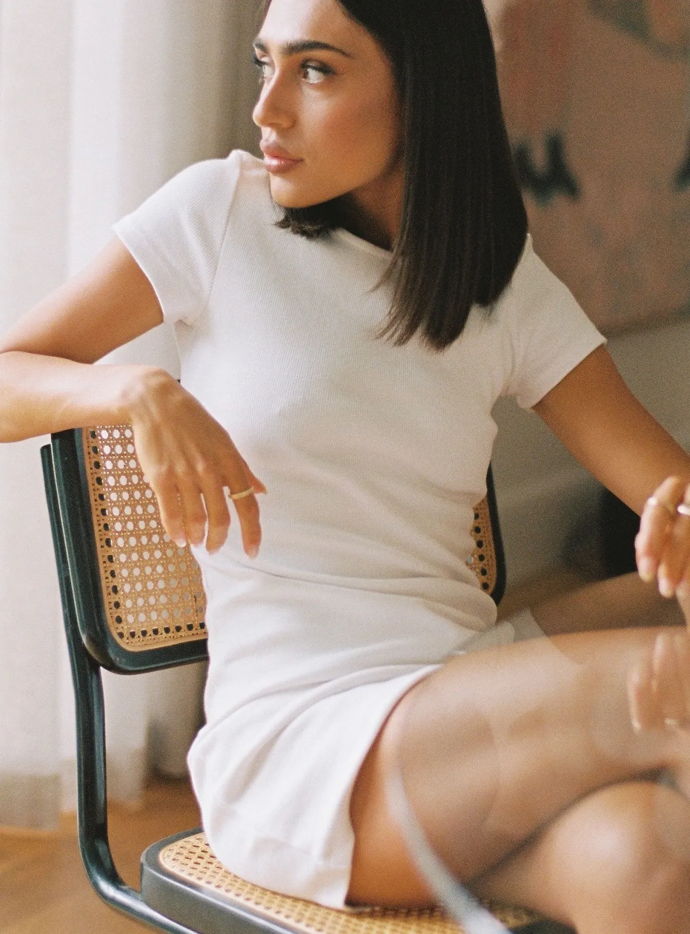 Classic Mini Dress White Refined Mood Wide Swing