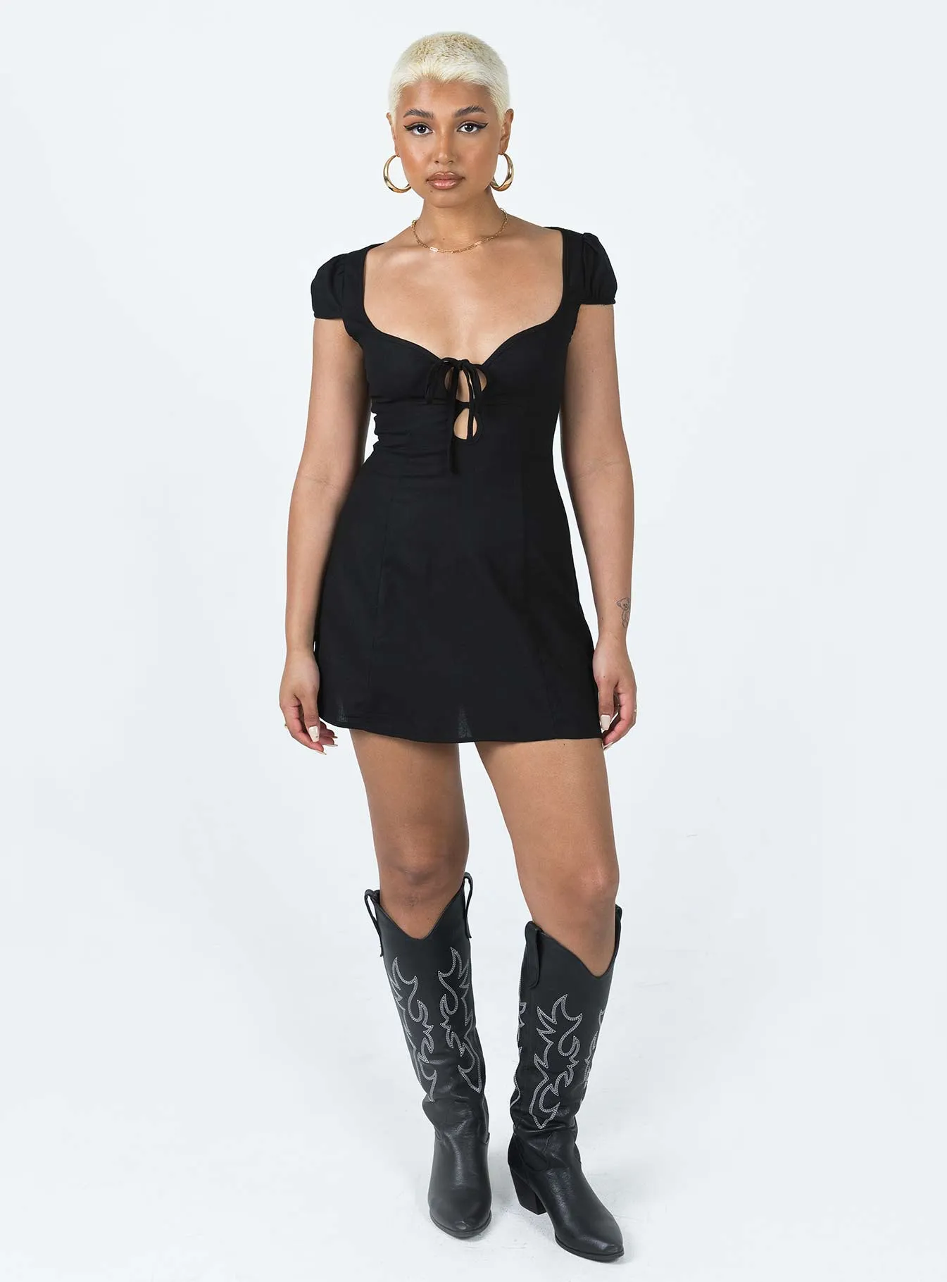 Alora Mini Dress Black Relaxed Wear Relax Flex